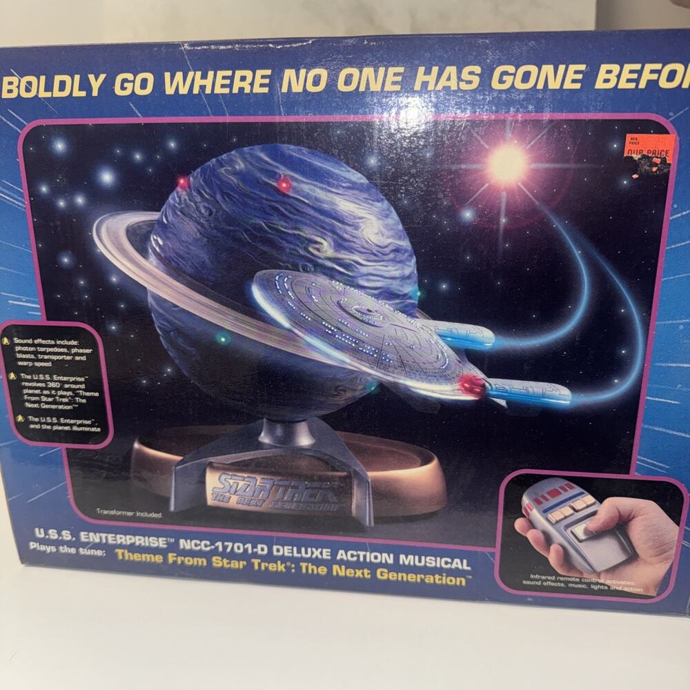 Enesco Musical Society Star Trek The Next Generation Collectible Music Box MIB